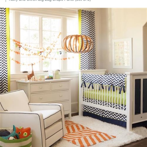 Carousel Designs Other - Carousel Designs Navy and Citron Nursery Decor